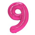 Folienballon Zahl Nr. 9 pink 86cm