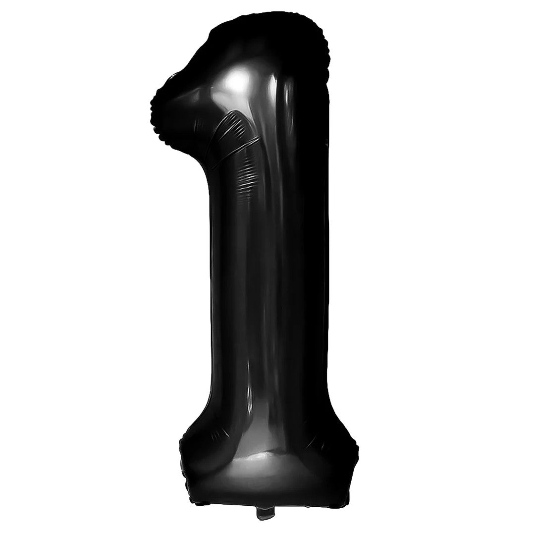 Folienballon Zahl Nr. 1 schwarz 86cm