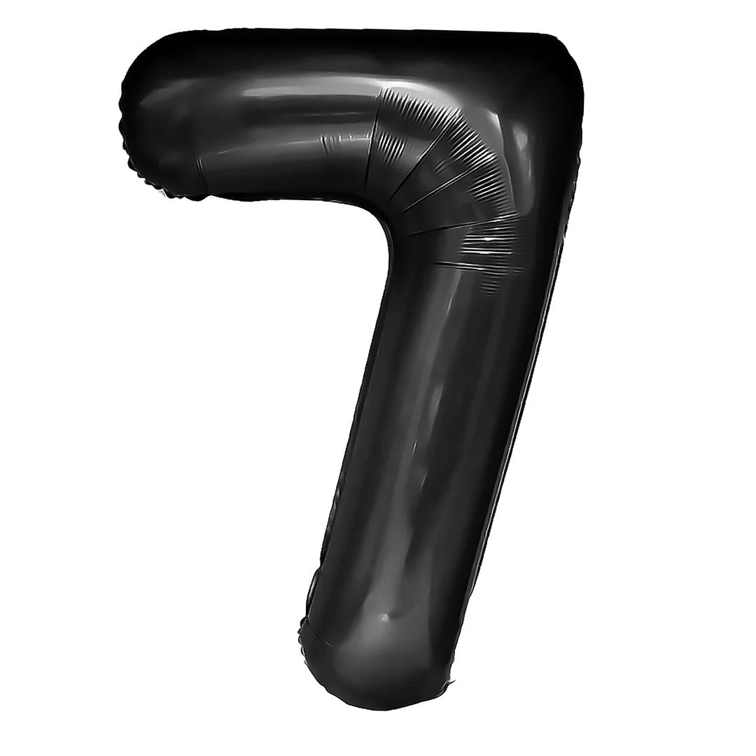 Folienballon Zahl Nr. 7 schwarz 86cm