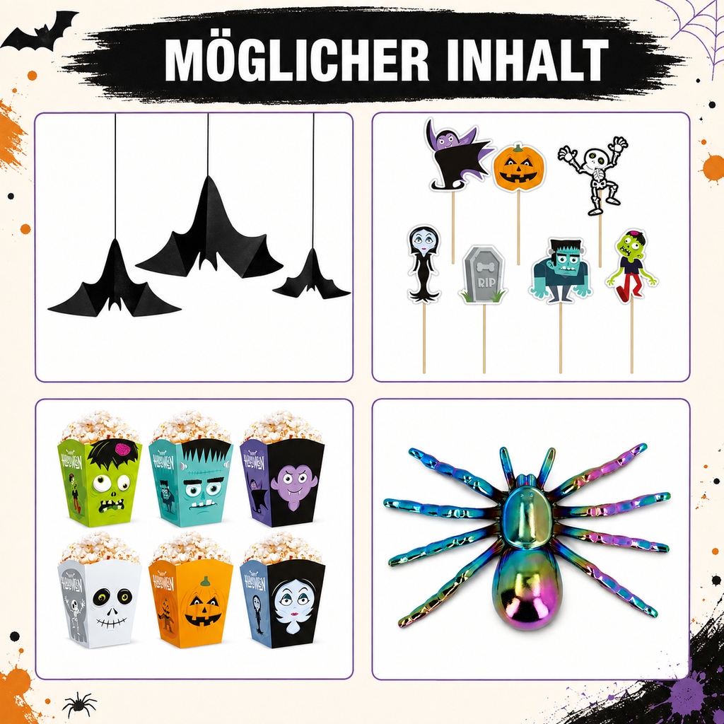 Mega Mystery Box Halloween Deko – mind. 75 € Warenwert – Überraschungsbox