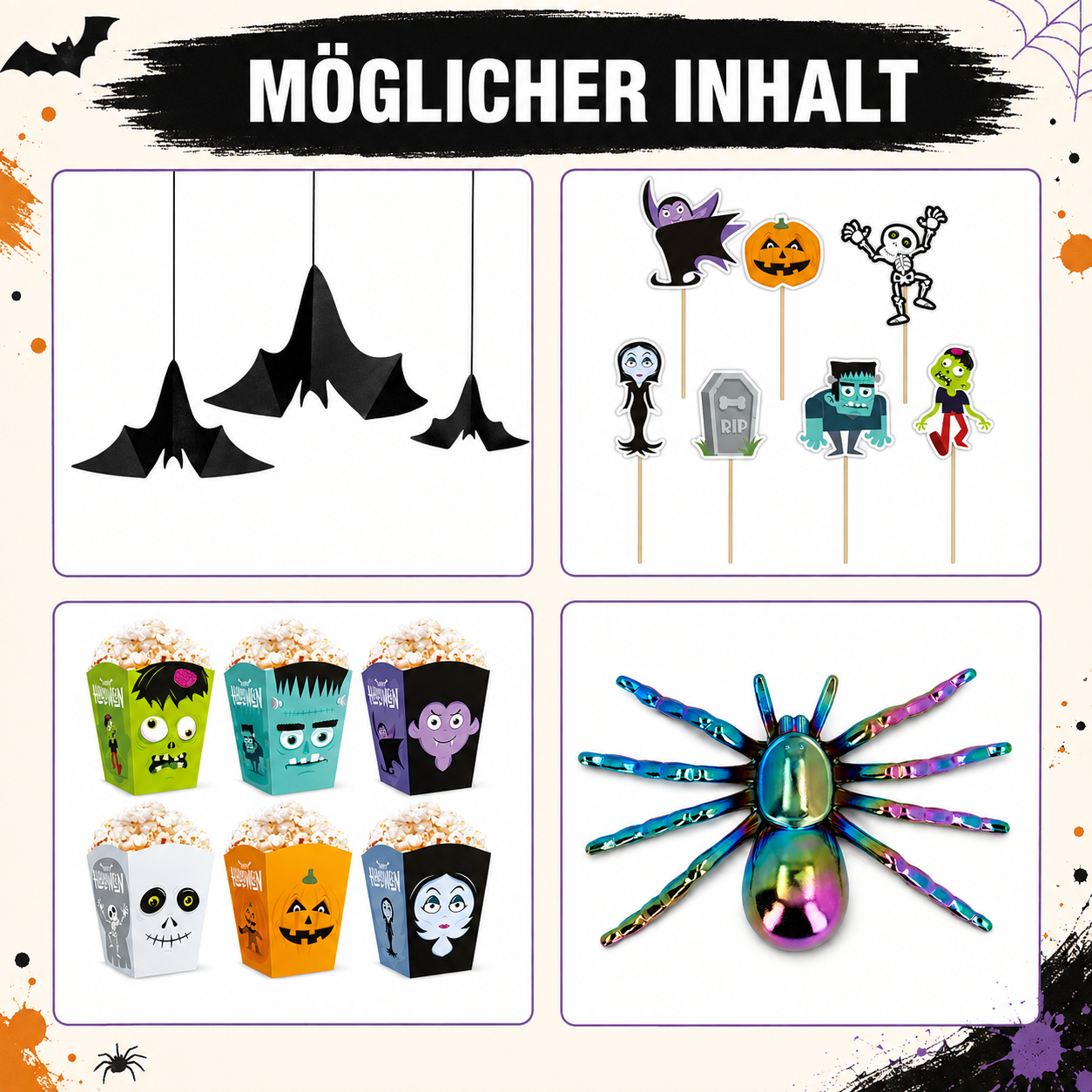 Mega Mystery Box Halloween Deko – mind. 75 € Warenwert – Überraschungsbox