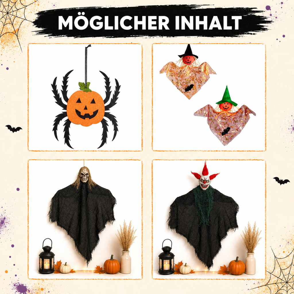 Mega Mystery Box Halloween Deko – mind. 75 € Warenwert – Überraschungsbox