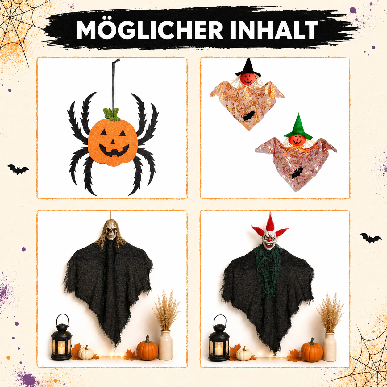 Mega Mystery Box Halloween Deko – mind. 75 € Warenwert – Überraschungsbox
