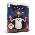 Set Vampir Umhang mit LEDs Zähne onesize