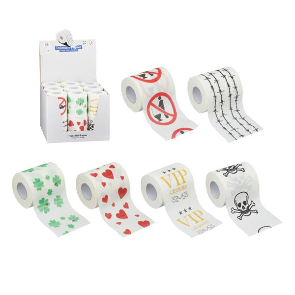 Toilettenpapier mit Motive 25m farblich sortiert