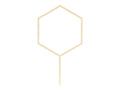 Cake Topper Holz Sechseck 24cm