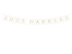 Wimpelkette Just Married weiß 20x77cm
