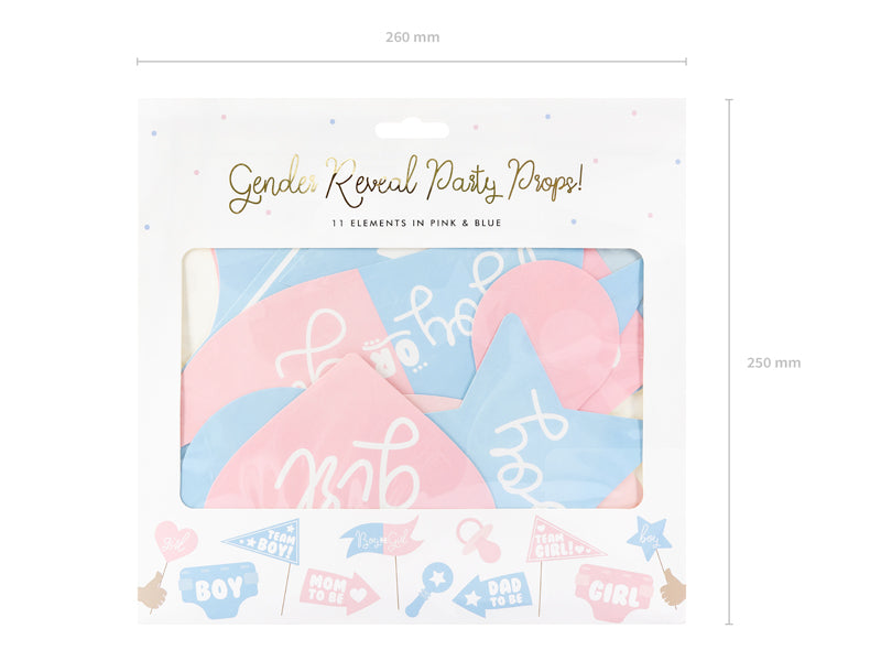 11x Photoprops Gender Reveal