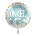 Folienballon Du wirst Onkel 45cm rund blau