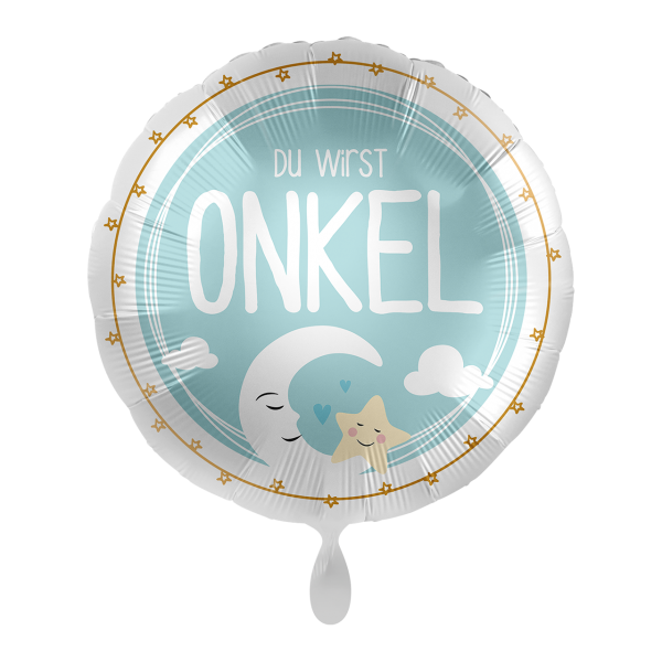 Folienballon Du wirst Onkel 45cm rund blau