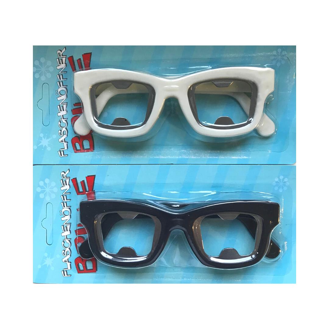 Flaschenöffner Brille  farblich sortiert 14cm