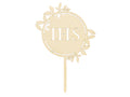 Cake Topper Erstkommunion Holz IHS 23cm