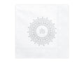20x Serviette Erstkommunion weiß Ornament silver
