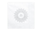20x Serviette Erstkommunion weiß Ornament silver