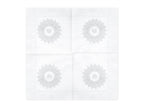 20x Serviette Erstkommunion weiß Ornament silver