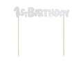 Cake Topper 1st Birthday silber 19,5cm