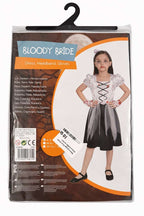 Kostüm blutige Braut Kinder Kleid & Haarreif