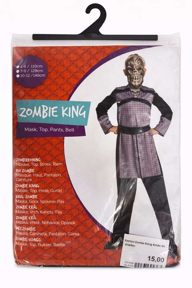 Kostüm Zombie König Kinder div. Größen