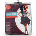 Kostüm Skelett Braut Kleid, Haarschleife (M)