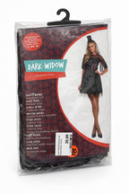 Kostüm schwarze Witwe Kleid & Hut mit Haarschleife (S)