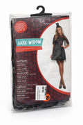 Kostüm schwarze Witwe Kleid & Hut mit Haarschleife (S)