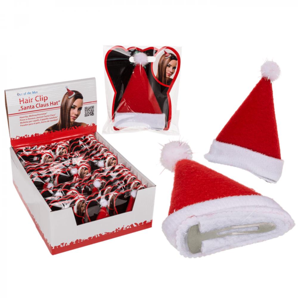 Haarclip Weihnachtsmütze 8cm