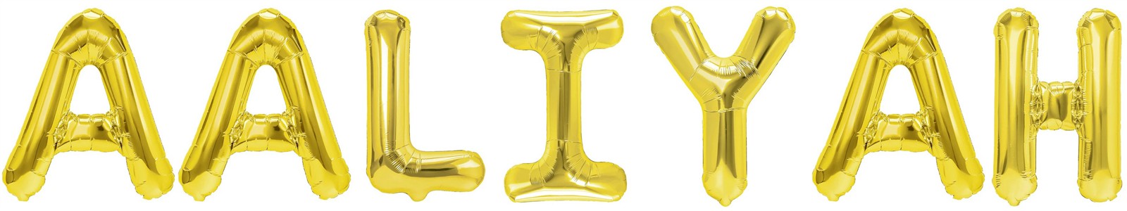Folienballon Schriftzug weibliche Namen (Aaliyah) 35cm Höhe