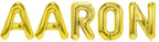 Folienballon Schriftzug männliche Namen (Aaron) 35cm Höhe