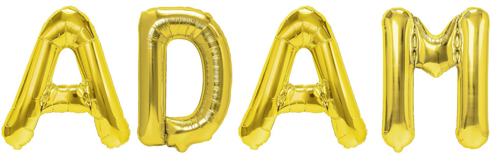 Folienballon Schriftzug männliche Namen (Adam) 35cm Höhe