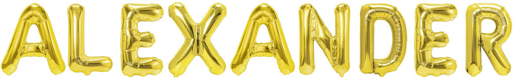 Folienballon Schriftzug männliche Namen (Alexander) 35cm Höhe