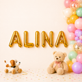 Folienballon Schriftzug weibliche Namen (Alina) 35cm Höhe