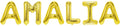 Folienballon Schriftzug weibliche Namen (Amalia) 35cm Höhe