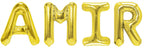 Folienballon Schriftzug männliche Namen (Amir) 35cm Höhe