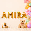 Folienballon Schriftzug weibliche Namen (Amira) 35cm Höhe