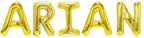 Folienballon Schriftzug männliche Namen (Arian) 35cm Höhe