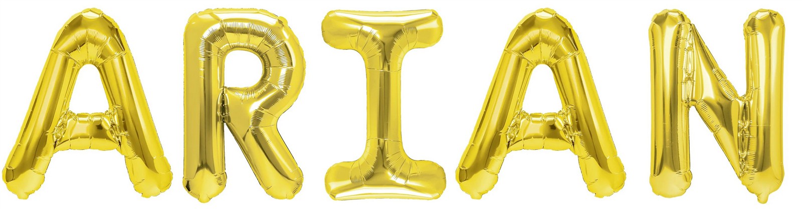 Folienballon Schriftzug männliche Namen (Arian) 35cm Höhe