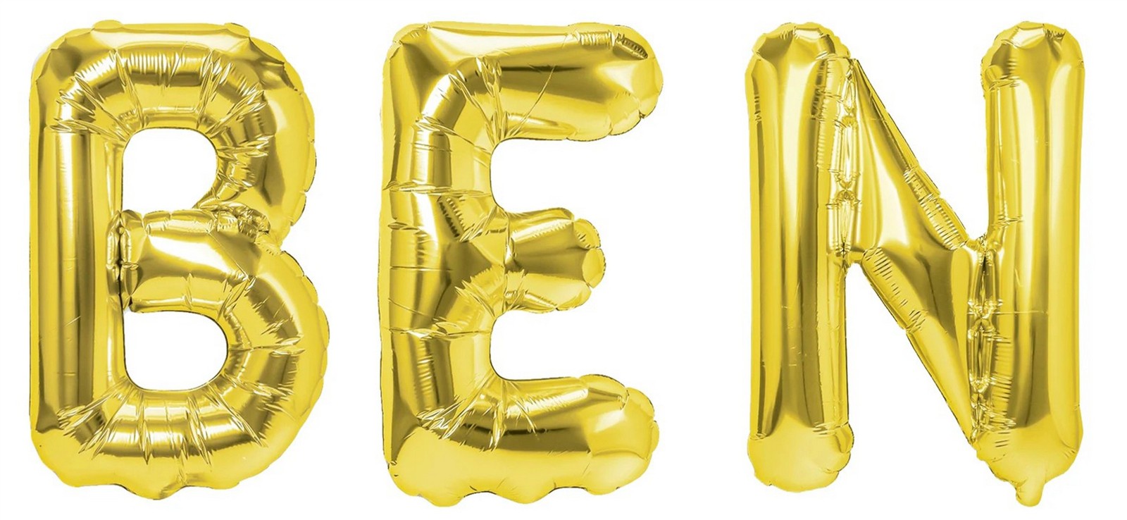 Folienballon Schriftzug männliche Namen (Ben) 35cm Höhe