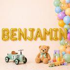 Folienballon Schriftzug männliche Namen (Benjamin) 35cm Höhe