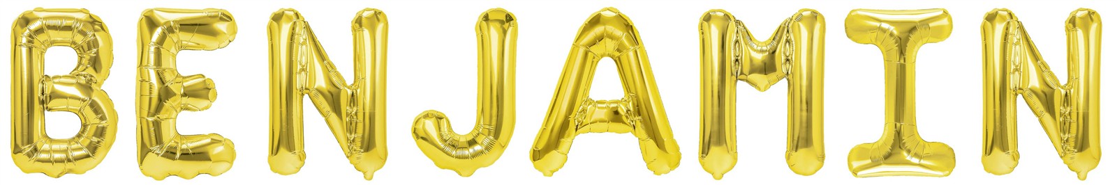 Folienballon Schriftzug männliche Namen (Benjamin) 35cm Höhe