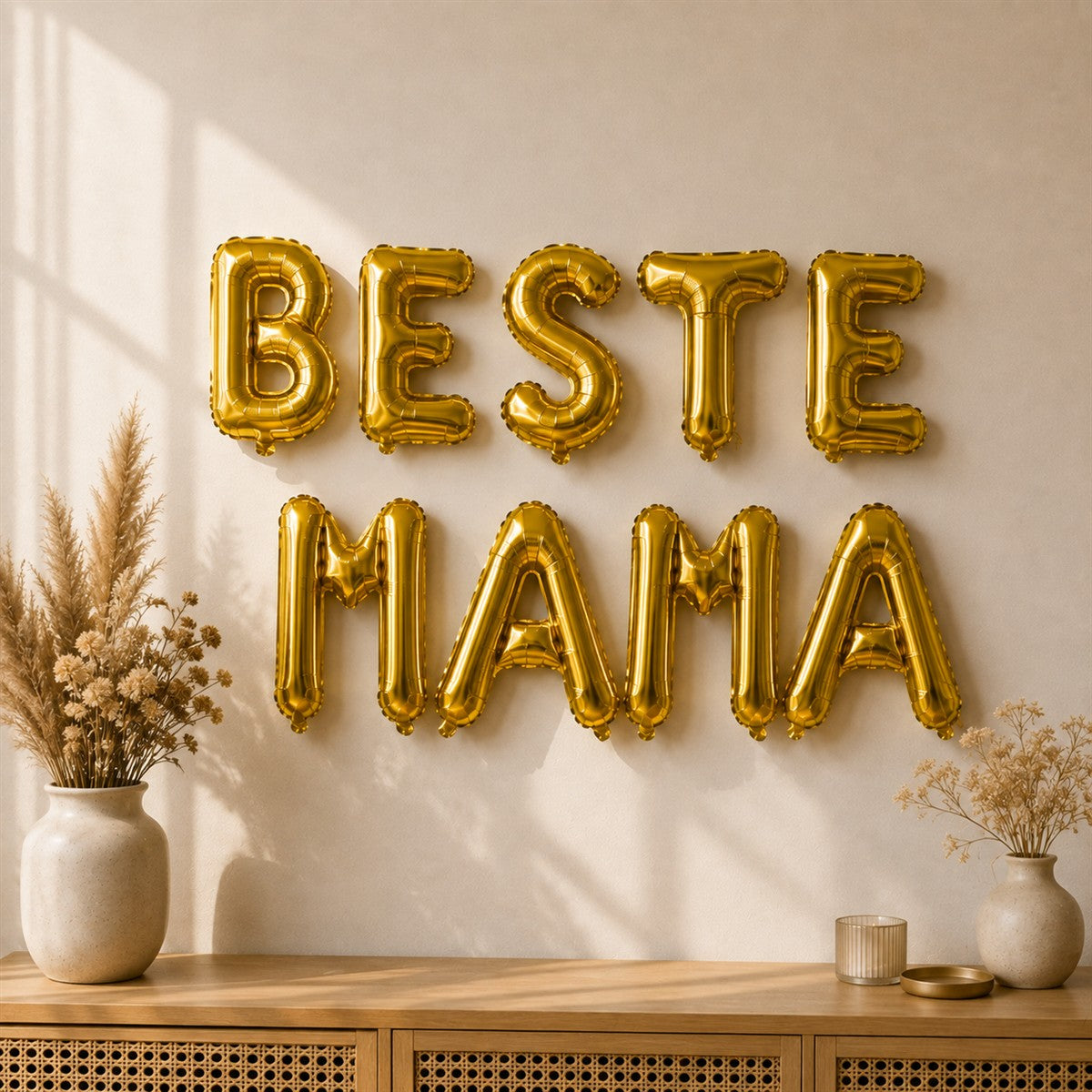 Folienballon Schriftzug (Beste Mama) - Gold, 35 cm
