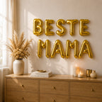 Folienballon Schriftzug (Beste Mama) - Gold, 35 cm