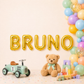 Folienballon Schriftzug männliche Namen (Bruno) 35cm Höhe