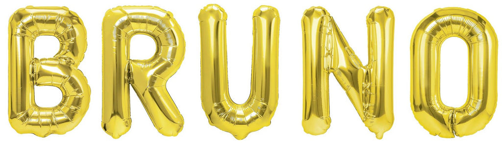 Folienballon Schriftzug männliche Namen (Bruno) 35cm Höhe