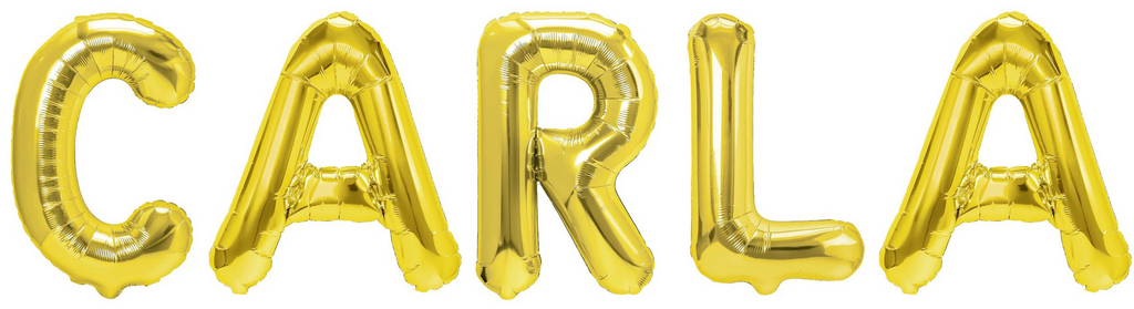 Folienballon Schriftzug weibliche Namen (Carla) 35cm Höhe
