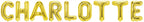 Folienballon Schriftzug weibliche Namen (Charlotte) 35cm Höhe