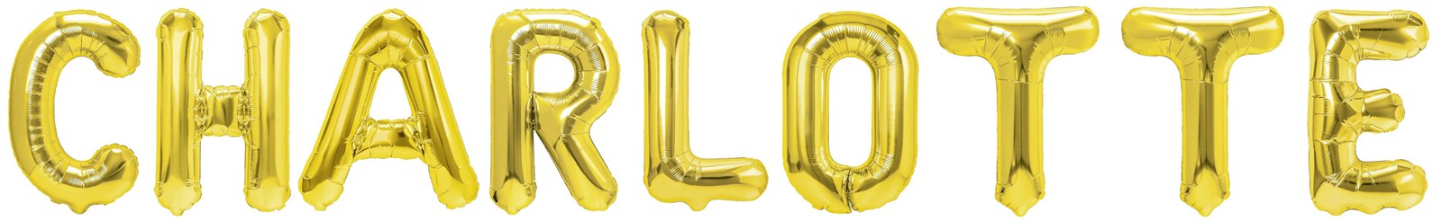 Folienballon Schriftzug weibliche Namen (Charlotte) 35cm Höhe