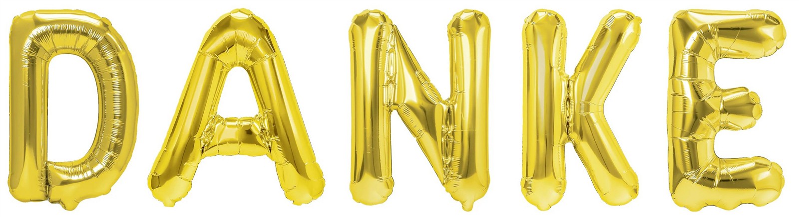 Folienballon Schriftzug (Danke) - Gold, 35 cm