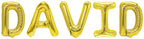 Folienballon Schriftzug männliche Namen (David) 35cm Höhe
