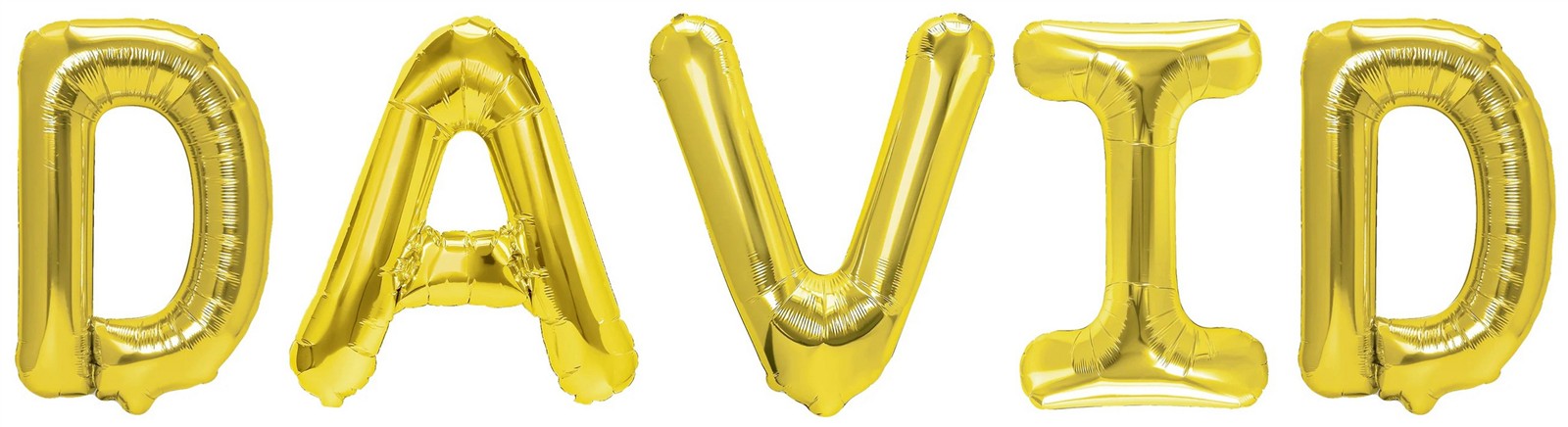 Folienballon Schriftzug männliche Namen (David) 35cm Höhe