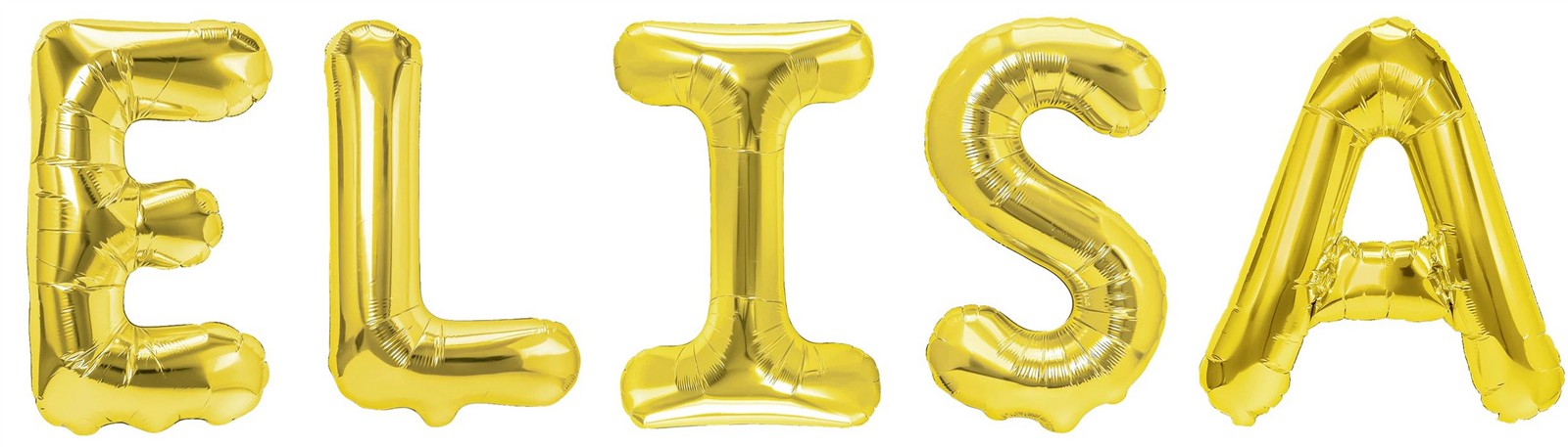 Folienballon Schriftzug weibliche Namen (Elisa) 35cm Höhe